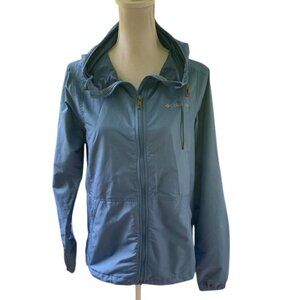 Blue Columbia Full Zipper Lightweight Windbreaker
